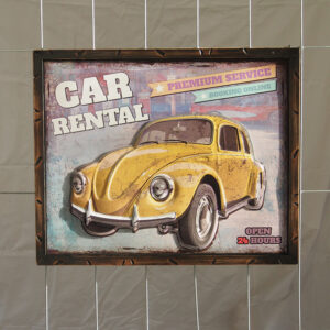 Car Rental kupla 3D-taulu